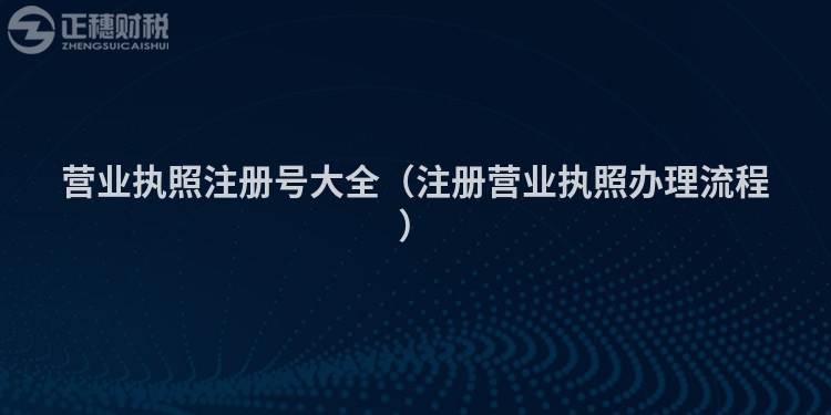 营业执照注册号大全（注册营业执照办理流程）