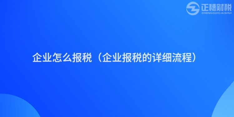企业怎么报税（企业报税的详细流程）