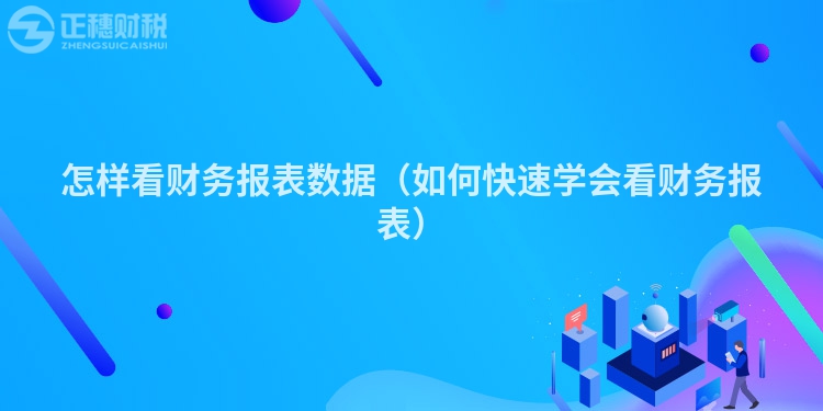 怎样看财务报表数据（如何快速学会看财务报表）