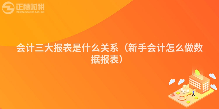 会计三大报表是什么关系（新手会计怎么做数据报表）