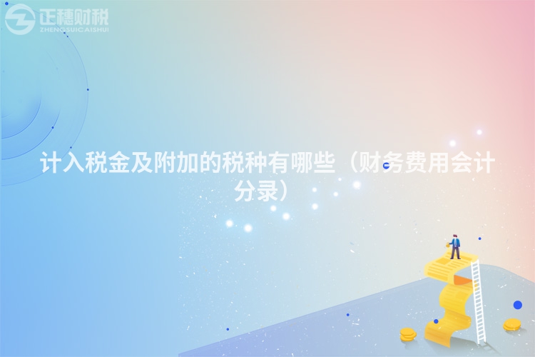 计入税金及附加的税种有哪些（财务费用会计分录）